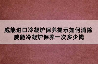 威能进口冷凝炉保养提示如何消除 威能冷凝炉保养一次多少钱